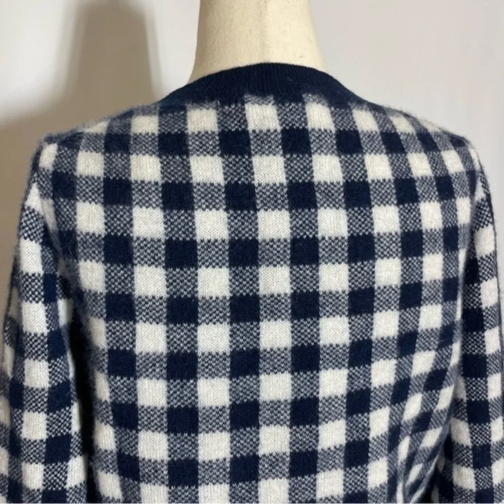 J.Crew • Gingham Checkered Cashmere Sweater S ASO Wednesday Addams